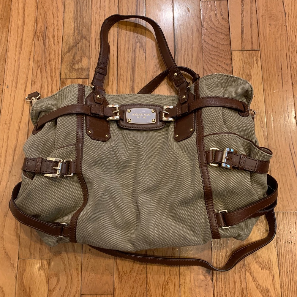 Michael Kors Canvas Leather Bag